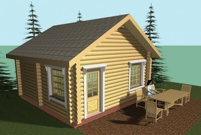 Готовый проект деревянного дома 8 на 8 м  № 91/34. Фасады, планировки(анонс).