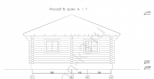 Проект одноэтажного деревянного дома с четырехскатной крышей № 91/18